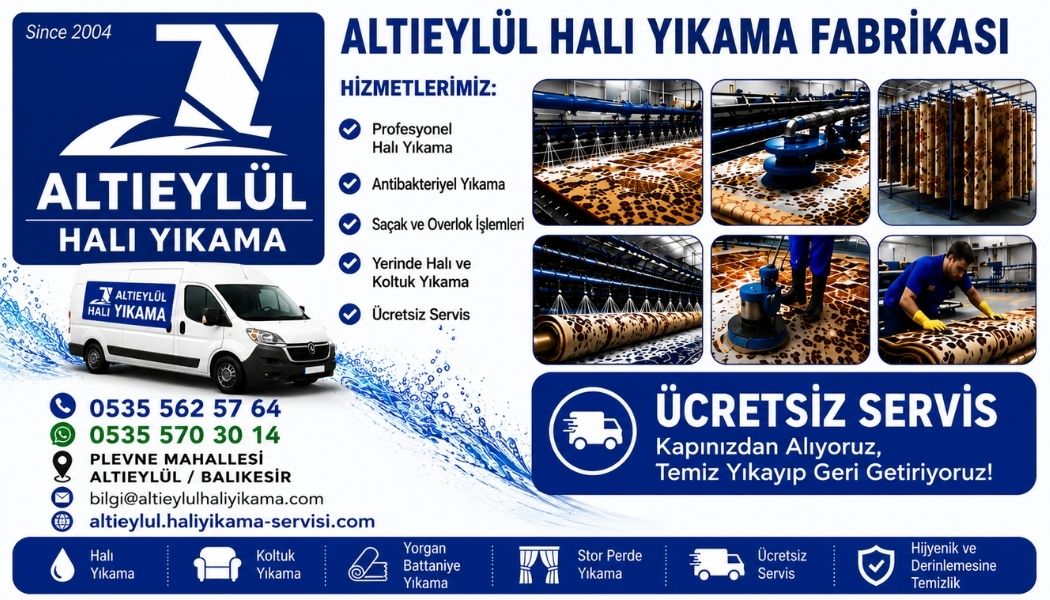 Altıeylül Plevne Halı Yıkama Hizmet Detayları